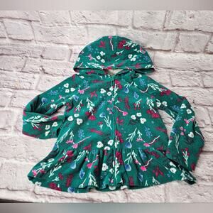 Carter's 5t floral fleece zip up jacket girls